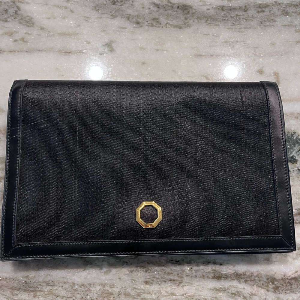 Vintage French designer  pascal moralities black clutch